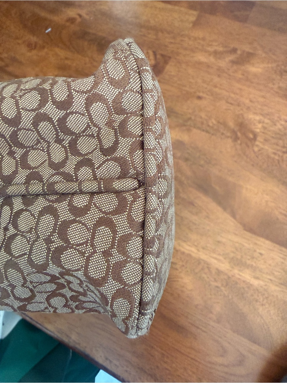 Coach Signature Sufflette Shoulder Bag Beige Y2K vintage - Picture 12 of 12
